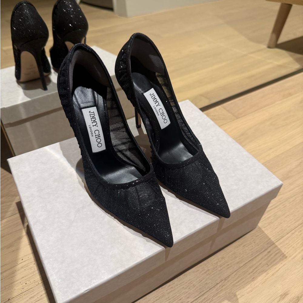 Jimmy Choo Sparkling Black Heels